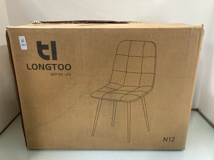 Lot 180  
            Marchington SR13 - Parcel Delivery Only 

                
LONGTOO PAIR OF DINING ROOM CHAIRS IN TAN FAUX SUEDE: LOCATION - WH7