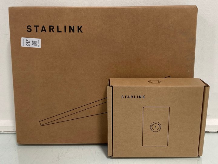 Lot 218  
            Marchington SR13 - Parcel Delivery Only 

                
STARLINK MINI WI-FI ANTENNA TO INCLUDE STARLINK MINI ROUTER KIT: LOCATION - WH9