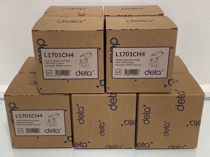 Lot 239  
            Marchington SR13 - Parcel Delivery Only 

                
QTY OF DETA LED FIRE RATED DOWNLIGHTS: LOCATION - WH10