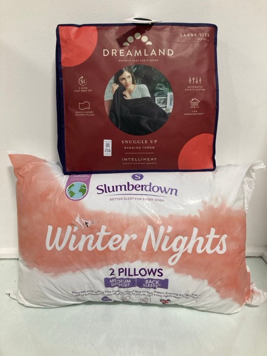 Lot 256  
            Marchington SR13 - Parcel Delivery Only 

                
DREAMLAND SNUGGLE UP WARMING THROW - SIZE: LARGE TO INCLUDE SLUMBERDOWN WINTER NI...