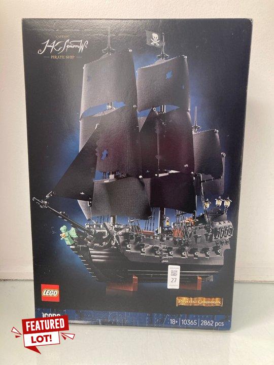 Lot 27  
            Marchington SR13 - Parcel Delivery Only 

                
LEGO ICONS PIRATES OF THE CARRIBEAN CAPTAIN JACK SPARROW'S PIRATE SHIP (SEALED)-O...
