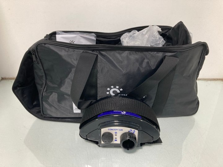 Lot 282  
            Marchington SR13 - Parcel Delivery Only 

                
CENTURION CONCEPT AIR POWERED RESPIRATOR UNIT (R23/2000PLUS) - ORIGINAL RRP £475:...