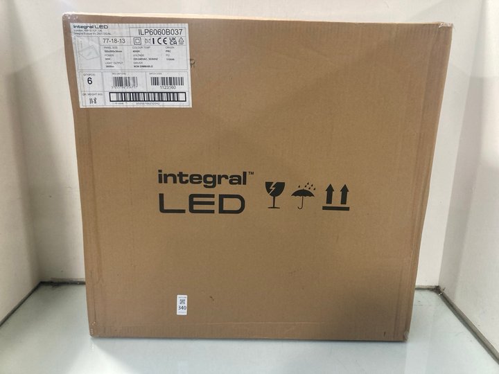 Lot 340  
            Marchington SR13 - Parcel Delivery Only 

                
QTY OF INTEGRAL LED PANELS - SIZE: 595X595X30MM (NON DIMMABLE): LOCATION - H10