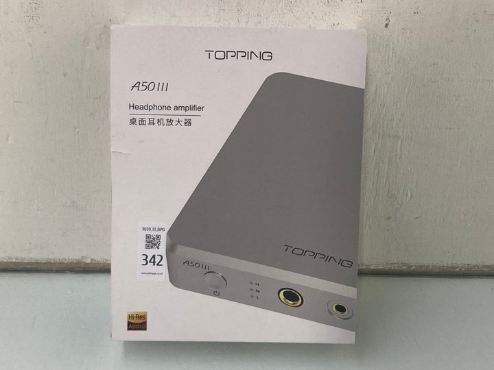 Lot 342  
            Marchington SR13 - Parcel Delivery Only 

                
TOPPING A50 III HEADPHONE AMPLIFIER: LOCATION - H10