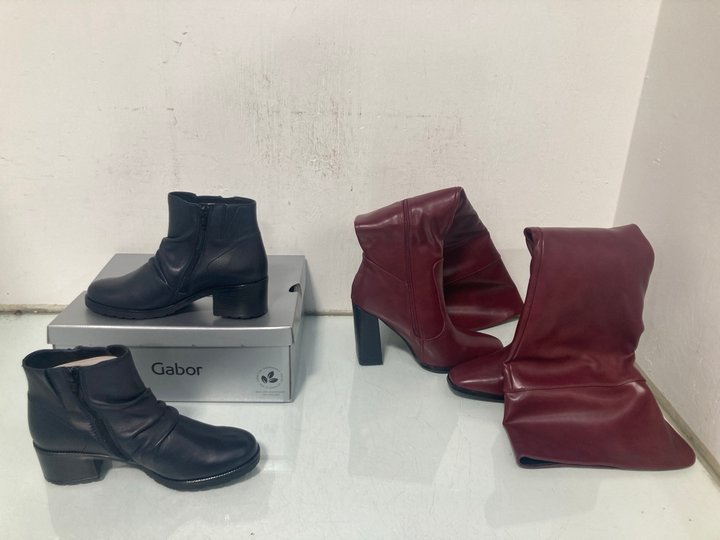 Lot 357  
            Marchington SR13 - Parcel Delivery Only 

                
GABOR JENNA ANKLE BOOTS IN NAVY - UK SIZE: 4 TO INCLUDE SIMMI KNEE LENGTH BOOTS I...
