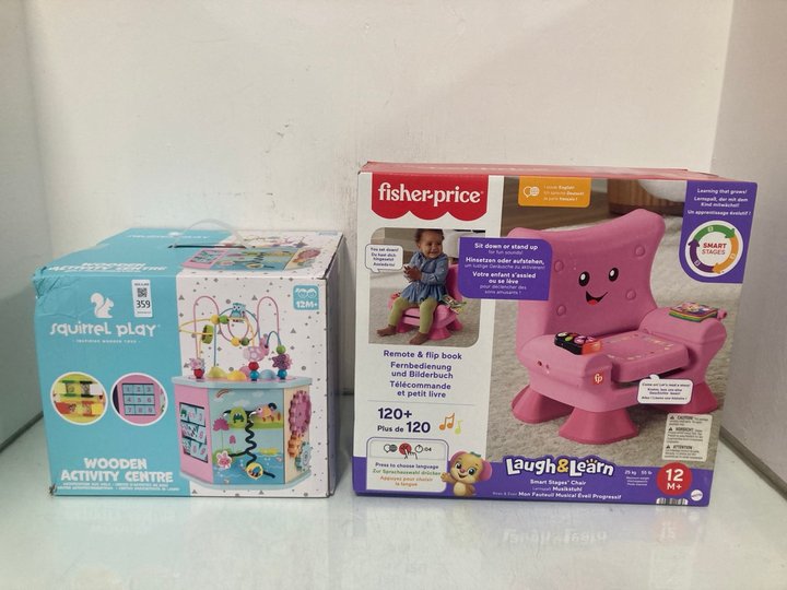 Lot 359  
            Marchington SR13 - Parcel Delivery Only 

                
FISHER PRICE LAUGH & LEARN SMART STAGE CHAIR IN PINK TO INCLUDE SQUIRREL PLAY WOO...