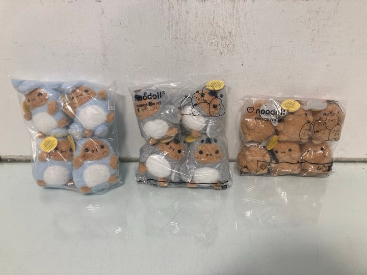 Lot 372  
            Marchington SR13 - Parcel Delivery Only 

                
QTY OF ASSORTED NOODOLL SOFT TOYS TO INCLUDE RICE SPUD JUST A BABY: LOCATION - H8