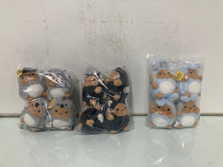 Lot 375  
            Marchington SR13 - Parcel Delivery Only 

                
QTY OF ASSORTED NOODOLL SOFT TOYS TO INCLUDE RICESPUD PENGUIN: LOCATION - H8