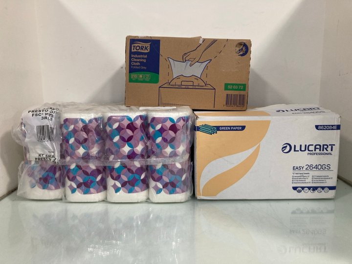 Lot 391  
            Marchington SR13 - Parcel Delivery Only 

                
QTY OF ASSORTED HOUSEHOLD TISSUES TO INCLUDE PRESTO! JUMBO KITCHEN TOWELS: LOCATI...
