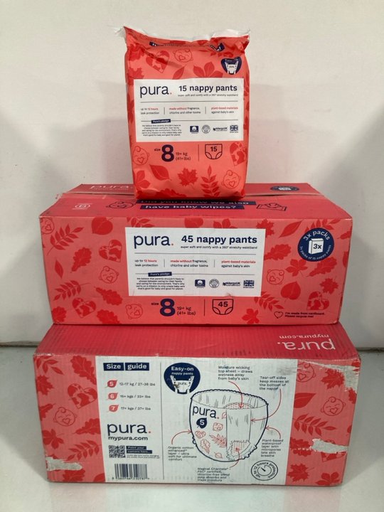 Lot 395  
            Marchington SR13 - Parcel Delivery Only 

                
QTY OF PURA NAPPY PANTS - SIZE: 8 TO INCLUDE QTY OF PURA NAPPY PANTS SIZE: 5: LOC...
