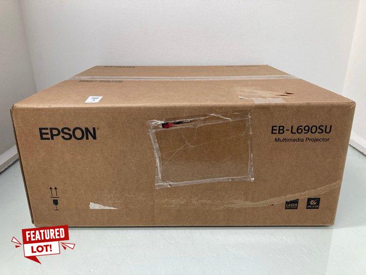 Lot 3  
            Marchington SR13 - Parcel Delivery Only 

                
EPSON EB-L69OSU MULTIMEDIA PROJECTOR (SEALED)-ORIGINAL RRP £1533.00: LOCATION - B...