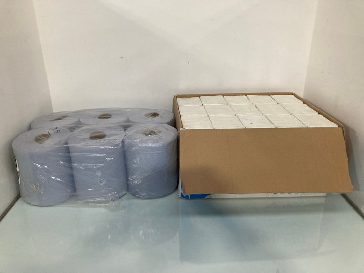 Lot 423  
            Marchington SR13 - Parcel Delivery Only 

                
6 X BLUE ROLLS TO INCLUDE LUCART PROFESSIONAL STRONG 2400C FOLDABLE HAND TOWELS: ...