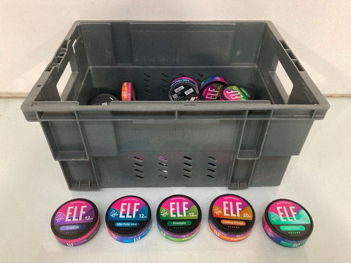 Lot 426  
            Marchington SR13 - Parcel Delivery Only 

                
QTY OF ASSORTED ELF NICOTINE PATCHES TO INCLUDE GRAPE ICE FLAVOUR -BB: 06/27 (18+...