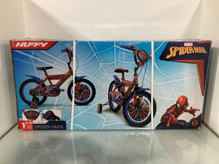 Lot 447  
            Marchington SR13 - Parcel Delivery Only 

                
SPIDERMAN 16" BICYCLE - ORIGINAL RRP: £135.00: LOCATION - H4