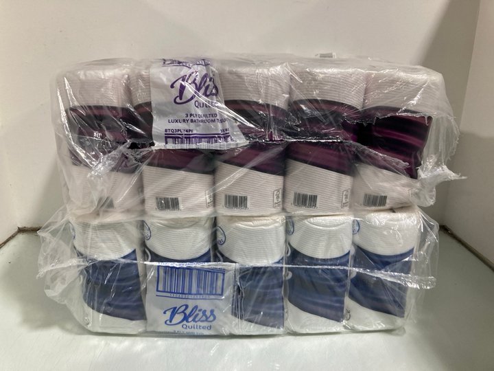 Lot 477  
            Marchington SR13 - Parcel Delivery Only 

                
QTY OF BLISS QUILTED TOILET TISSUE: LOCATION - H3