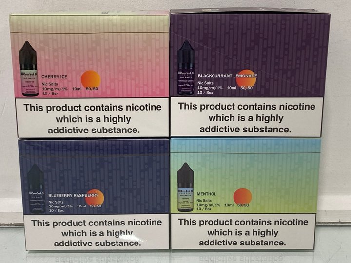 Lot 501  
            Marchington SR13 - Parcel Delivery Only 

                
4 X ASSORTED BOXES OF ELUX LEGENDS NIC SALTS TO INCLUDE MENTHOL 10MG (18+ ID REQU...