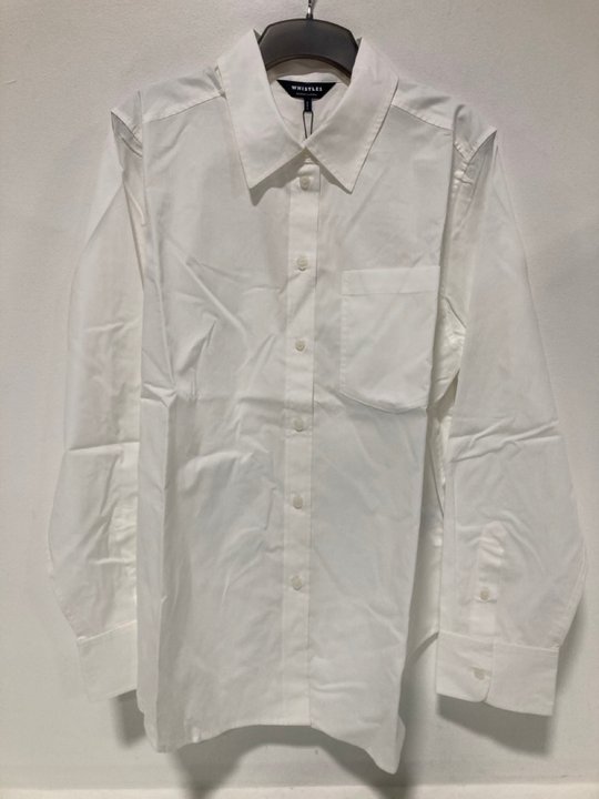 Lot 505  
            Marchington SR13 - Parcel Delivery Only 

                
WHISTLES RELAXED FIT SHIRT IN WHITE - UK SIZE: 14 - ORIGINAL RRP: £89.00: LOCATIO...