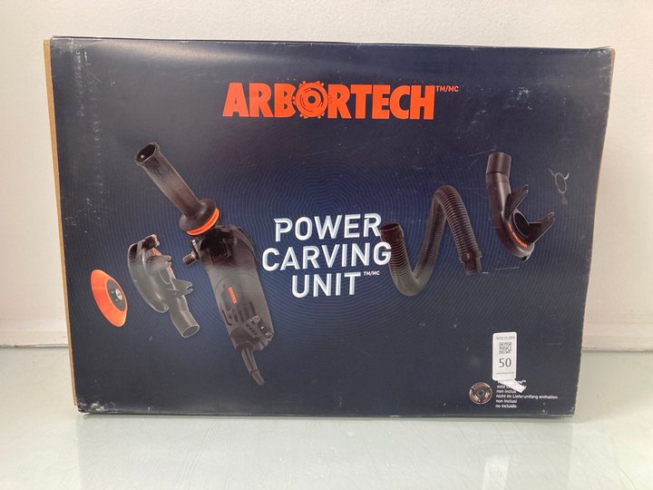 Lot 50  
            Marchington SR13 - Parcel Delivery Only 

                
ARBORTECH POWER CARVING UNIT MK11 (SEALED)-ORIGINAL RRP £275.00 (18+ ID REQUIRED)...