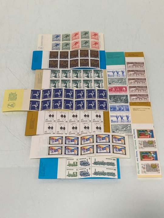Lot 519  
            Marchington SR13 - Parcel Delivery Only 

                
TEN FULL BOOKS OF MINT UNUSED VINTAGE SWEDISH STAMPSY: LOCATION - H1