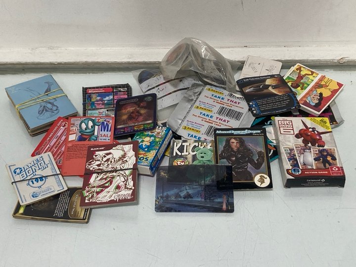 Lot 522  
            Marchington SR13 - Parcel Delivery Only 

                
A COLLECTION OF VINTAGE COLLECTOR'S CARDS TO INCLUDE DISNEY, BIG HERO 6, THE X FI...