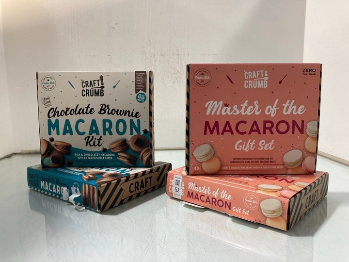 Lot 52  
            Marchington SR13 - Parcel Delivery Only 

                
4 X ASSORTED CRAFT & CRUMB GIFT SETS TO INCLUDE MASTER OF THE MACARON GIFT SET - ...