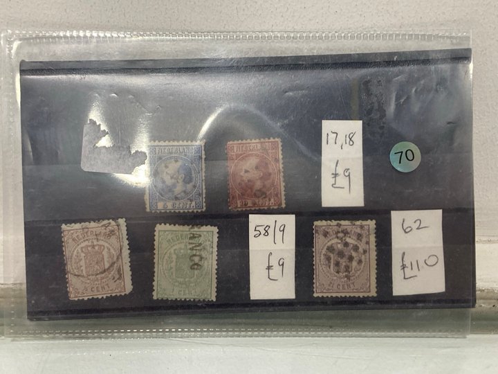 Lot 552  
            Marchington SR13 - Parcel Delivery Only 

                
A CARD OF HIGHER VALUE COLLECTABLE VINTAGE STAMPS: LOCATION - H1