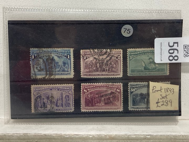 Lot 568  
            Marchington SR13 - Parcel Delivery Only 

                
A CARD OF HIGHER VALUE COLLECTABLE VINTAGE STAMPS: LOCATION - H1