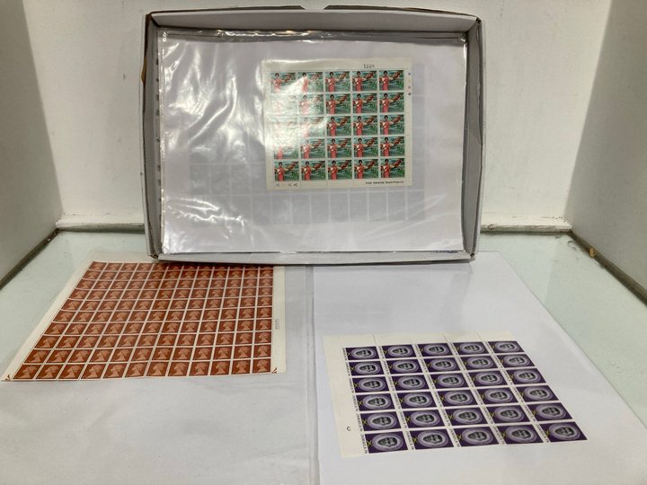 Lot 569  
            Marchington SR13 - Parcel Delivery Only 

                
A LARGE COLLECTION OF SHEETS OF MINT VINTAGE STAMPS TO IN CLUDE GB AND JAMAICA: L...