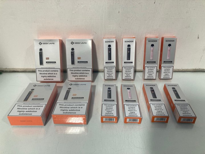 Lot 579  
            Marchington SR13 - Parcel Delivery Only 

                
QTY OF ASSORTED GEEK VAPE ITEMS TO INCLUDE GEEK VAPE SONDER Q 2 VAPE POD (18+ ID ...