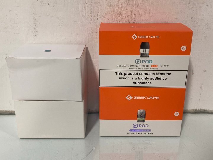 Lot 580  
            Marchington SR13 - Parcel Delivery Only 

                
QTY OF ASSORTED VAPE ITEMS TO INCLUDE VAPORESSO LUXE X SERIES 0.8 MESH POD 5ML, C...