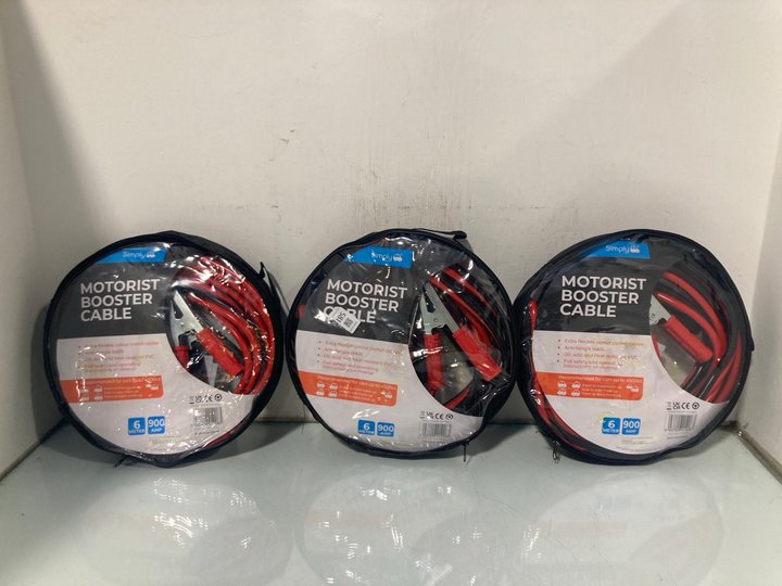 Lot 581  
            Marchington SR13 - Parcel Delivery Only 

                
3 X SIMPLY MOTORIST BOOSTER CABLES: LOCATION - G1