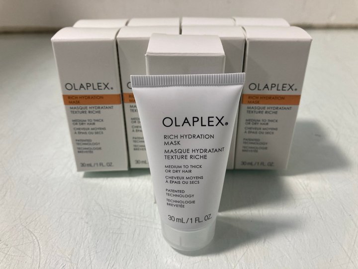 Lot 59  
            Marchington SR13 - Parcel Delivery Only 

                
9 X OLAPLEX RICH HYDRATION MASK 30ML: LOCATION - WH1