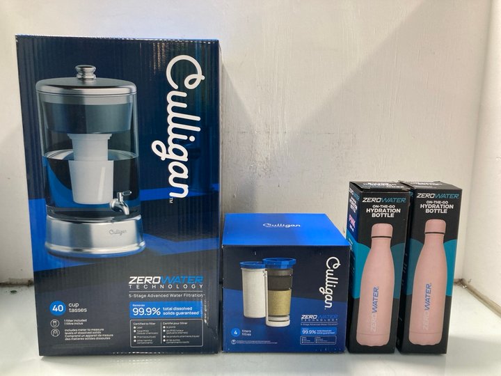 Lot 602  
            Marchington SR13 - Parcel Delivery Only 

                
4 X ASSORTED HOUSEHOLD ITEMS TO INCLUDE CULLIGAN ZERO WATER TECHNOLOGY 5 STAGE AD...