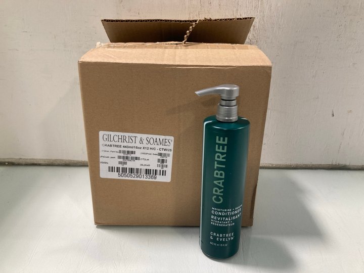 Lot 605  
            Marchington SR13 - Parcel Delivery Only 

                
QTY OF CRABTREE MOISTURIZE & RENEW CONDITIONER 443ML: LOCATION - G2