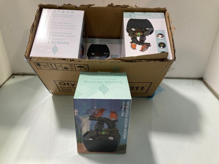 Lot 611  
            Marchington SR13 - Parcel Delivery Only 

                
6 X MINI ROBINS INDOOR WATER FOUNTAINS: LOCATION - G2