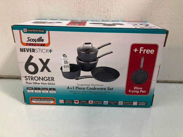 Lot 619  
            Marchington SR13 - Parcel Delivery Only 

                
SCOVILLE EXPERT NEVERSTICK+ SAUCEPAN SET: LOCATION - G3