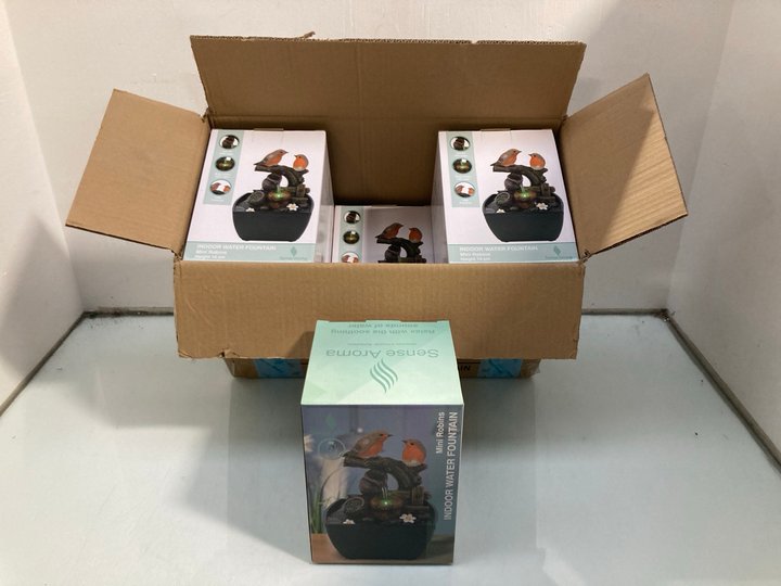 Lot 627  
            Marchington SR13 - Parcel Delivery Only 

                
QTY OF MINI ROBINS INDOOR WATER FOUNTAINS: LOCATION - G3