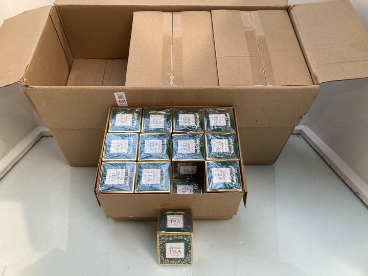 Lot 631  
            Marchington SR13 - Parcel Delivery Only 

                
QTY OF NEW ENGLISH TEAS AFTERNOON TEA - 10 TEA BAGS - BB: 01/28: LOCATION - G3