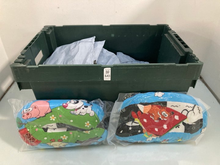 Lot 643  
            Marchington SR13 - Parcel Delivery Only 

                
QTY OF TUMMY TIME BABY TOYS/PILLOWS: LOCATION - G4