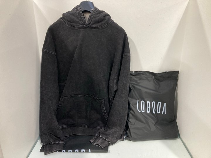 Lot 667  
            Marchington SR13 - Parcel Delivery Only 

                
2 X LOBODA ACID WASH HOODIES IN BLACK - UK M: LOCATION - G6