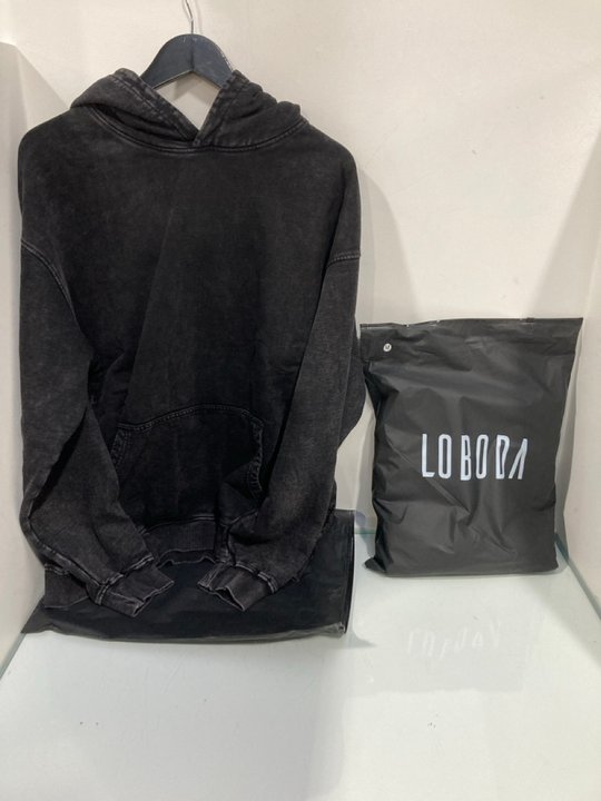 Lot 668  
            Marchington SR13 - Parcel Delivery Only 

                
2 X LOBODA ACID WASH HOODIES IN BLACK - UK M: LOCATION - G6