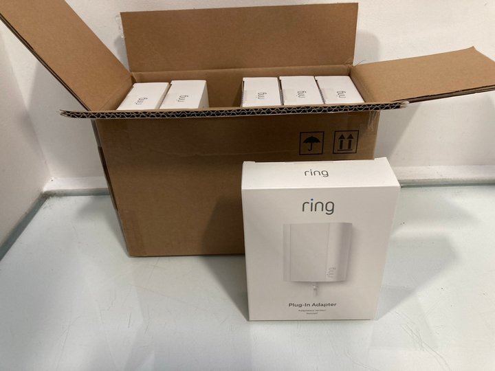 Lot 678  
            Marchington SR13 - Parcel Delivery Only 

                
6 X RING PLUG IN ADAPTERS - COMBINED ORIGINAL RRP £125.94: LOCATION - G6
