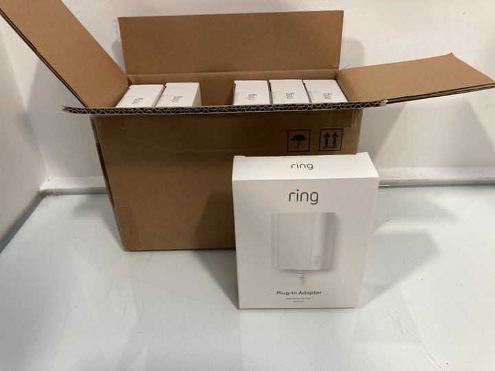Lot 679  
            Marchington SR13 - Parcel Delivery Only 

                
6 X RING PLUG IN ADAPTERS - COMBINED ORIGINAL RRP £125.94: LOCATION - G6