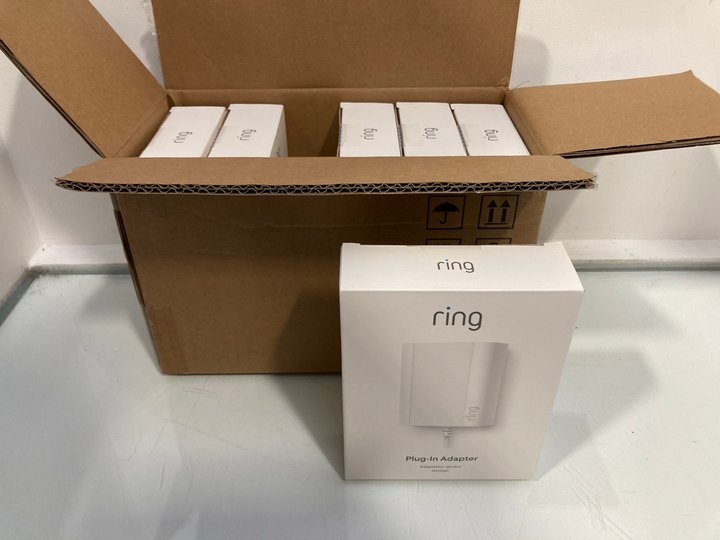 Lot 683  
            Marchington SR13 - Parcel Delivery Only 

                
6 X RING PLUG IN ADAPTERS - COMBINED ORIGINAL RRP £125.94: LOCATION - G6