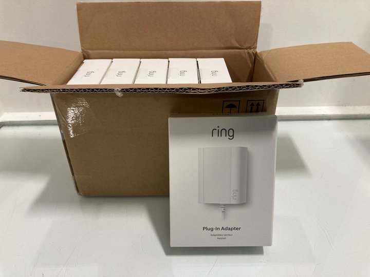 Lot 699  
            Marchington SR13 - Parcel Delivery Only 

                
6 X RING PLUG IN ADAPTERS - COMBINED ORIGINAL RRP £125.94: LOCATION - G7