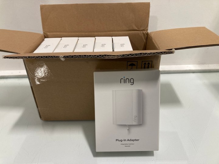 Lot 700  
            Marchington SR13 - Parcel Delivery Only 

                
6 X RING PLUG IN ADAPTERS - COMBINED ORIGINAL RRP £125.94: LOCATION - G7