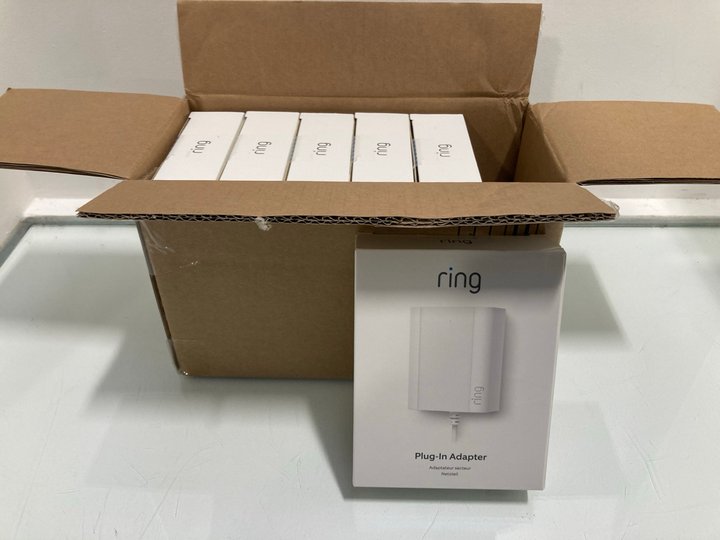 Lot 701  
            Marchington SR13 - Parcel Delivery Only 

                
6 X RING PLUG IN ADAPTERS - COMBINED ORIGINAL RRP £125.94: LOCATION - G7