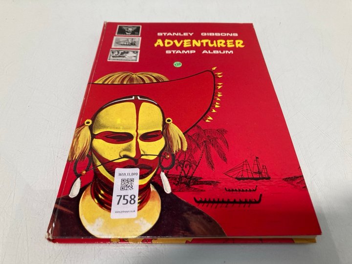 Lot 758  
            Marchington SR13 - Parcel Delivery Only 

                
STANLEY GIBBONS ADVENTURER VINTAGE STAMP ALBUM AND CONTENTS: LOCATION - G10