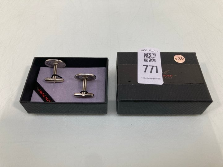 Lot 771  
            Marchington SR13 - Parcel Delivery Only 

                
A PAIR OF SGIAN DUBH CUFFLINKS, WITH BOX: LOCATION - G11