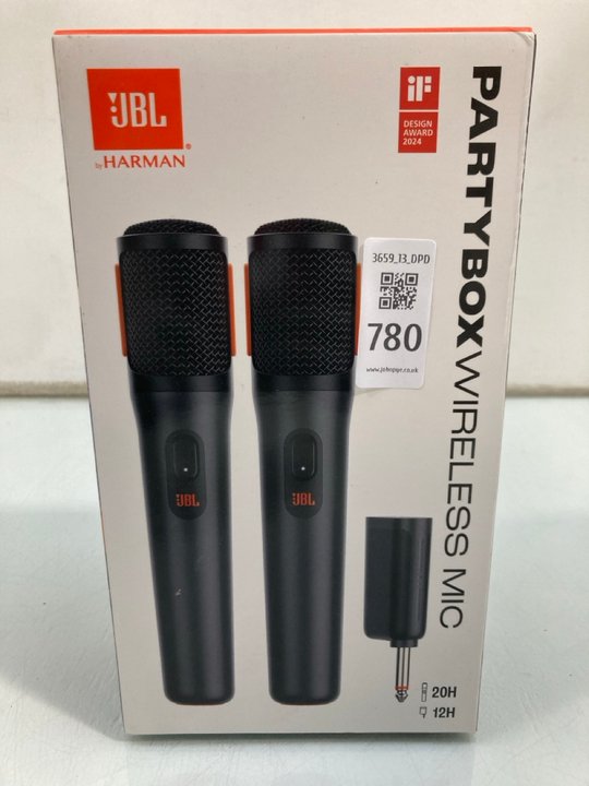 Lot 780  
            Marchington SR13 - Parcel Delivery Only 

                
JBL PARTY BOX WIRELESS MIC - ORIGINAL RRP £119.99: LOCATION - G11